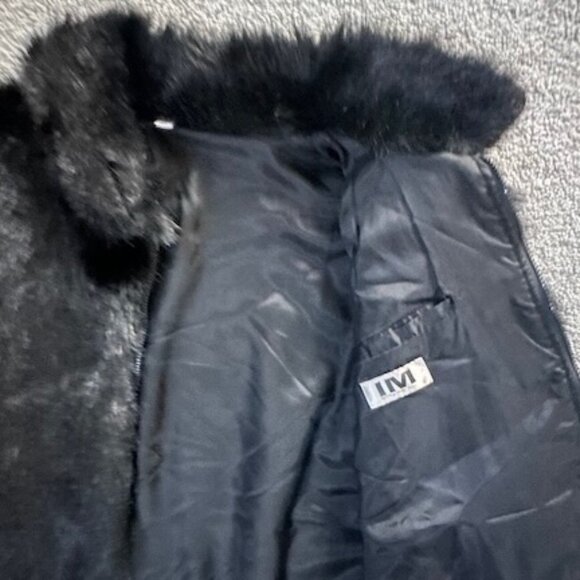 Vintage International Male Faux Fur Coat XXL Black and Lined - EUC - Made in USA - Picture 3 of 9